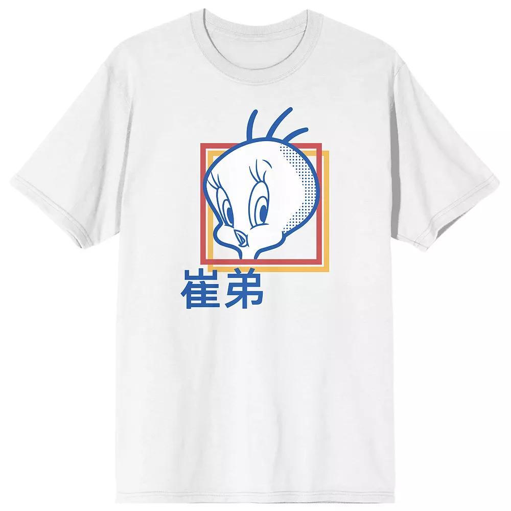 Men's Looney Tunes Tweetie Bird Tee, Size: Large, White Product Image