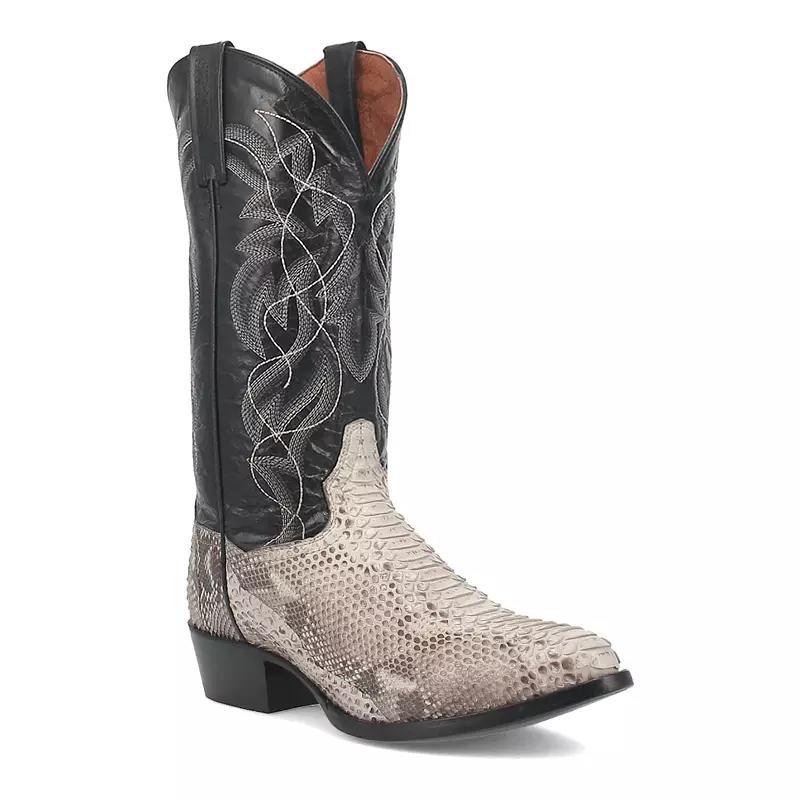 Dan Post Men's Manning Python Cowboy Boots, Size: 9 Wide, Natural Black Product Image
