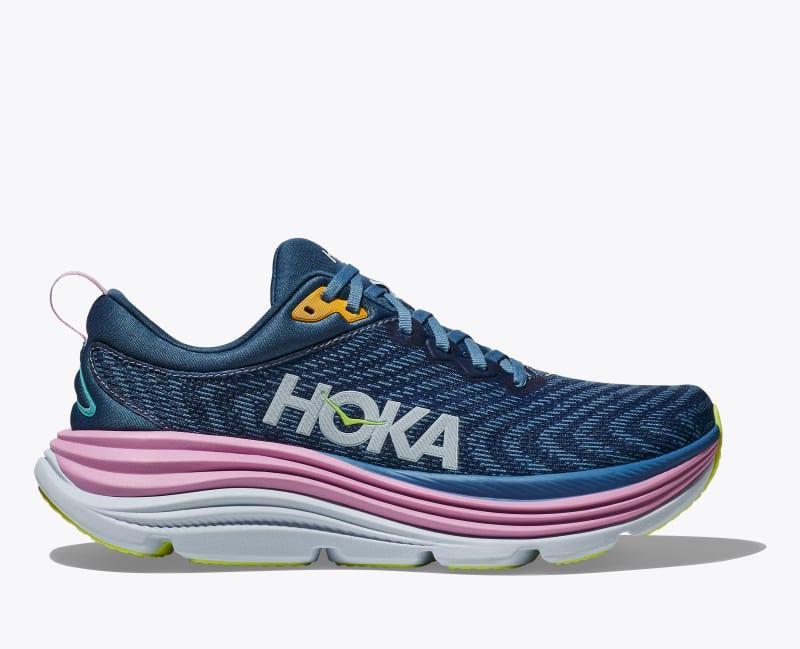 HOKA Women's Gaviota 5 Shoes in Vanilla/Eggnog, Size 7 Product Image