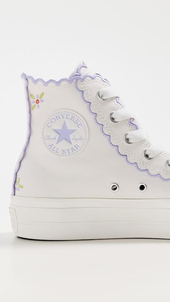 Converse Chuck Taylor All Star Lift Platform Embroidered Flowers Sneakers | Shopbop Product Image