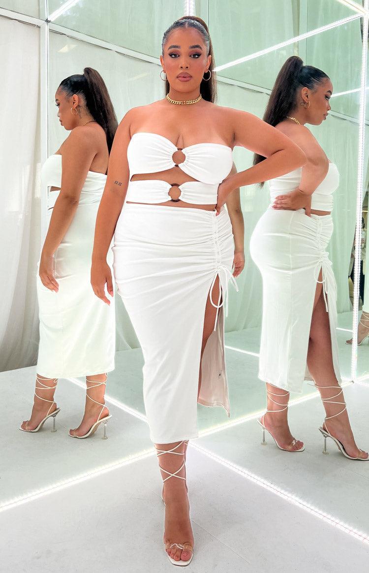 Melody Midi Dress White Product Image