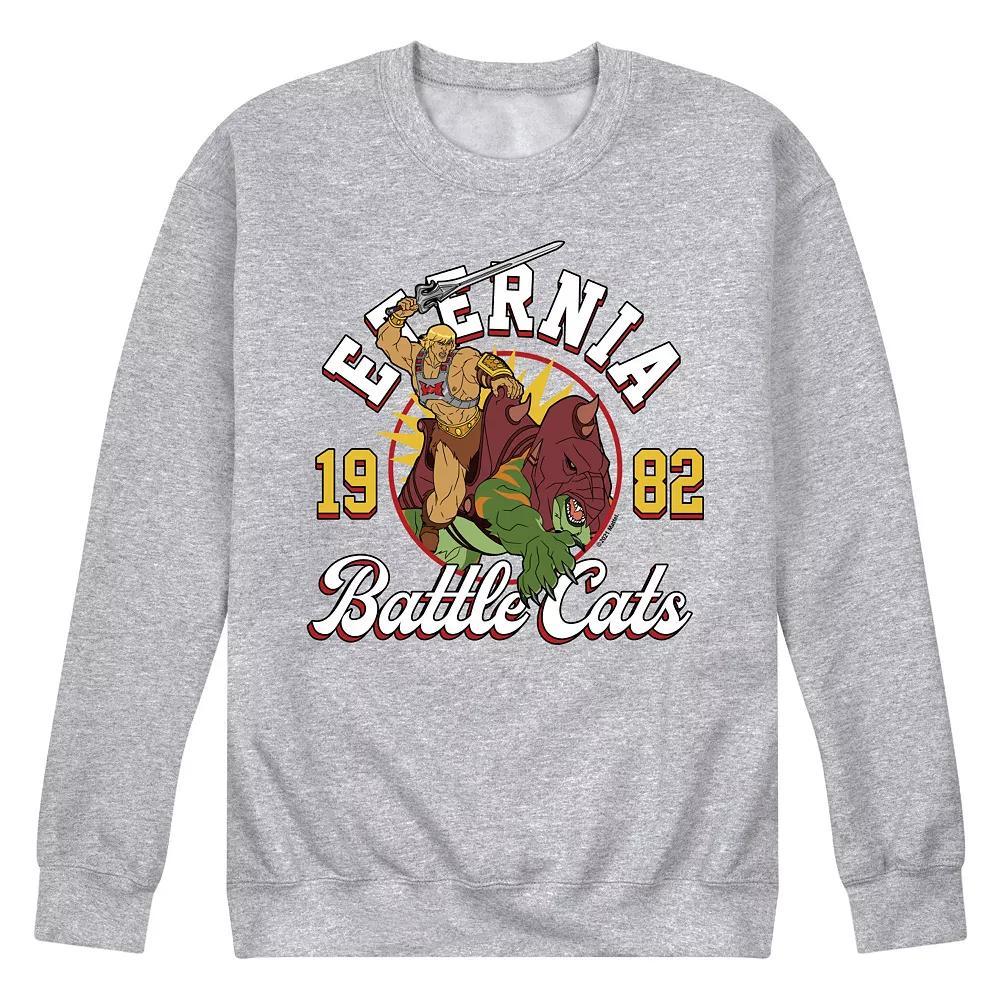 Mens He-Man Masters of the Universe Fleece Sweatshirt Athletic Grey Product Image