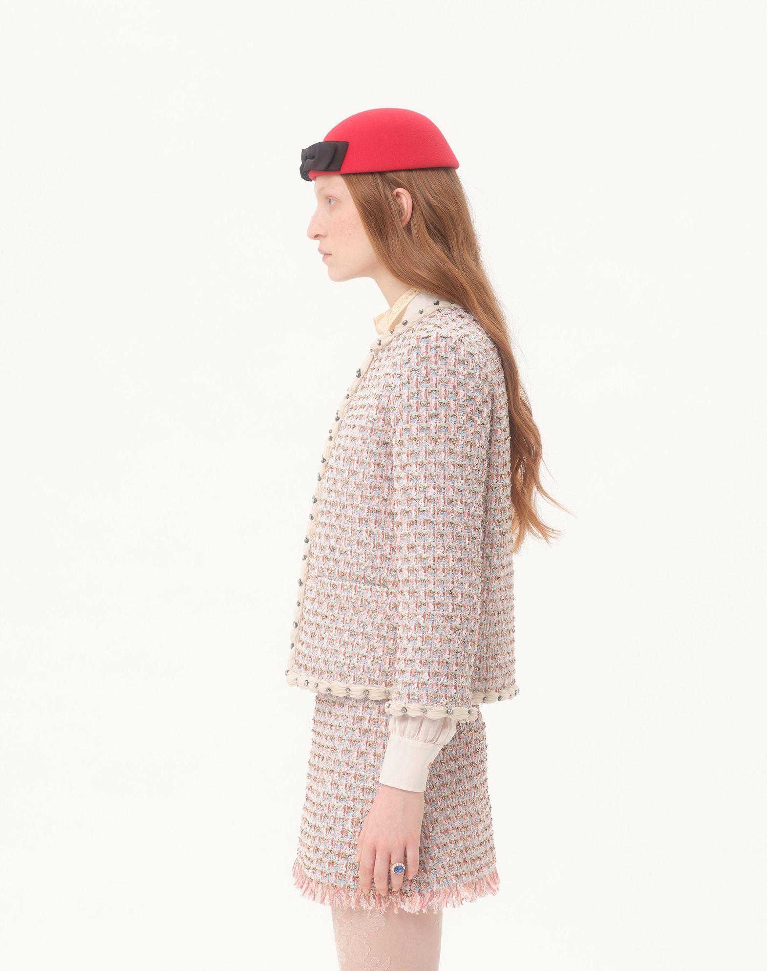 Embroidered Ribbon Tweed Jacket Product Image