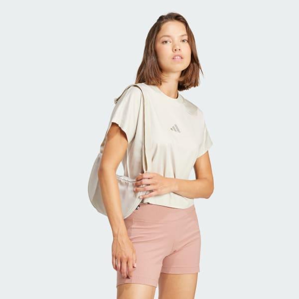 adidas ALL SZN Tee Beige M Womens Product Image