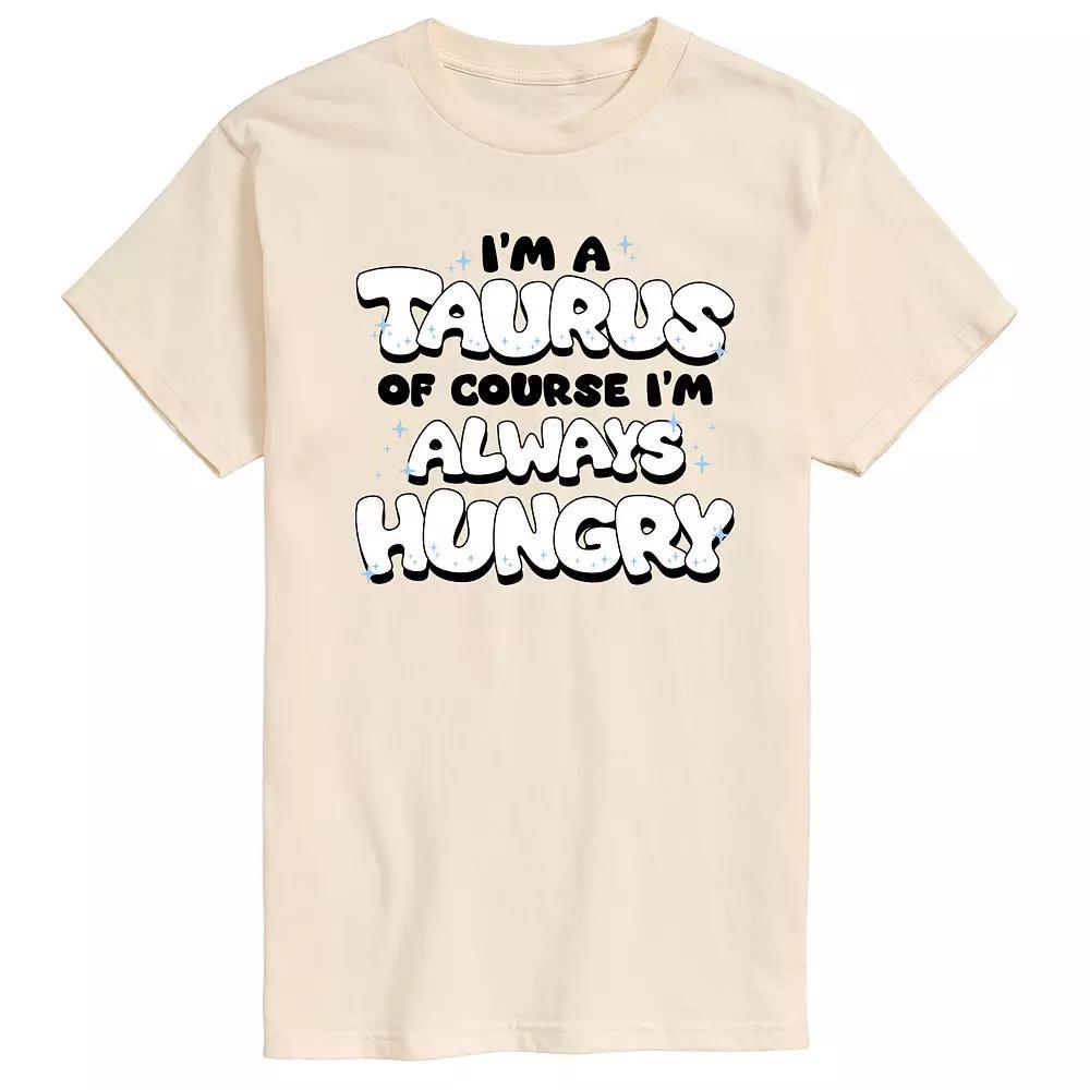 Mens Im A Taurus Always Hungry Graphic Tee Ivory Product Image