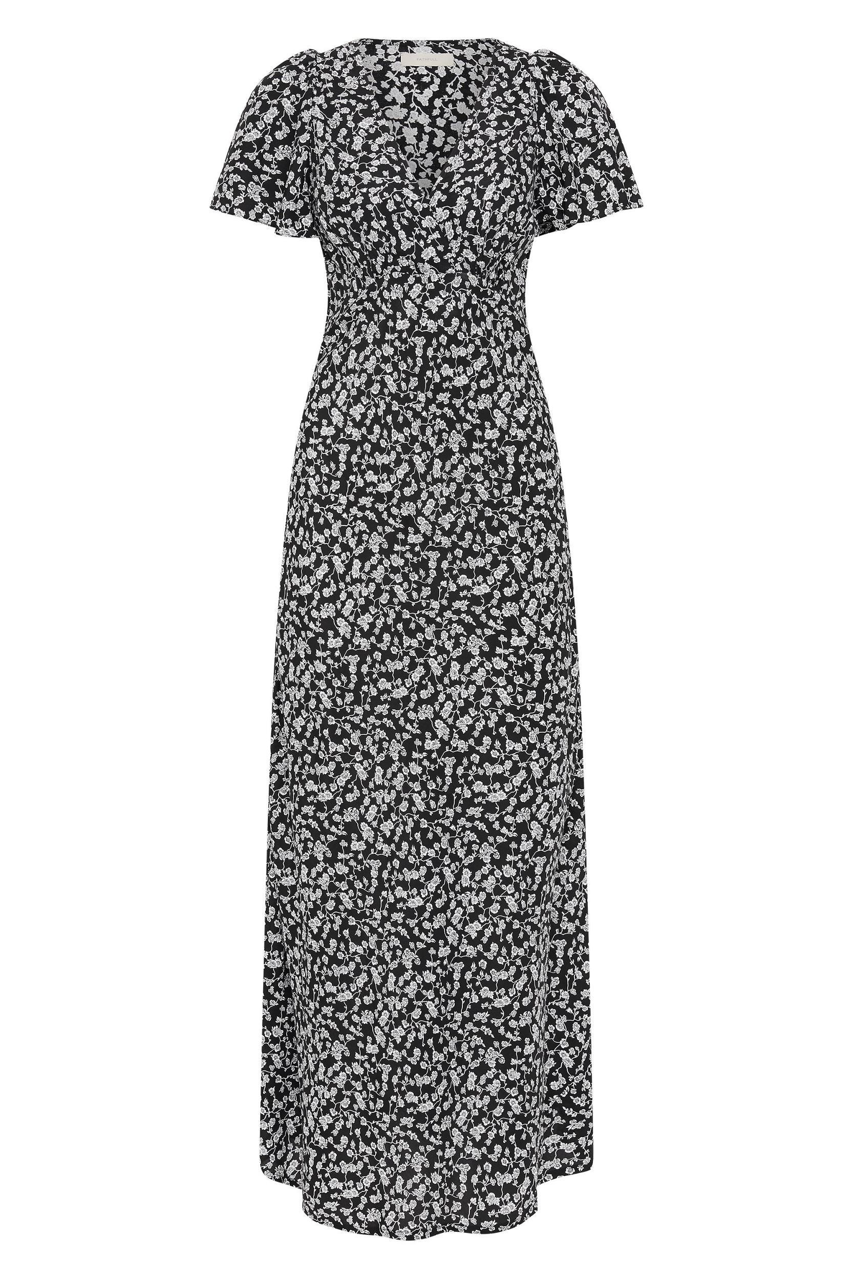 Boda Midi Dress Amaryllis Floral Black Product Image
