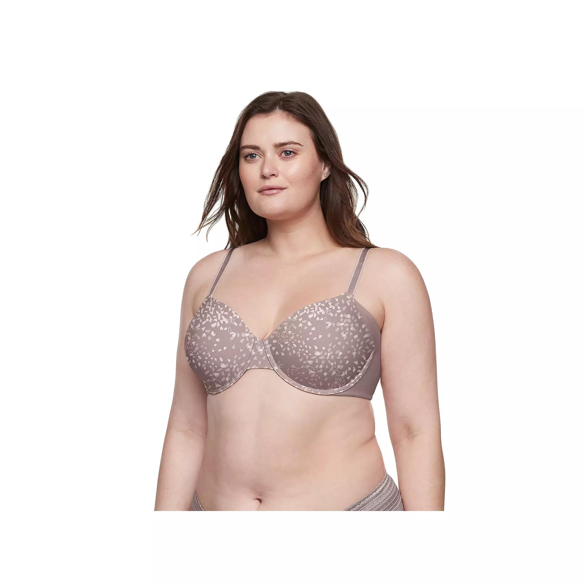 Warners No Side Effects® Seamless Underarm-Smoothing Comfort Underwire Lightly Lined T-Shirt Bra RA3061A, Women's, Size: 34 B, Toasted Brown Product Image