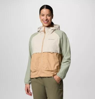 Women's Columbia Spire Valley Omni-SHIELD™ Windbreaker Jacket, Size: XXL, Clematis Blue Spray Product Image