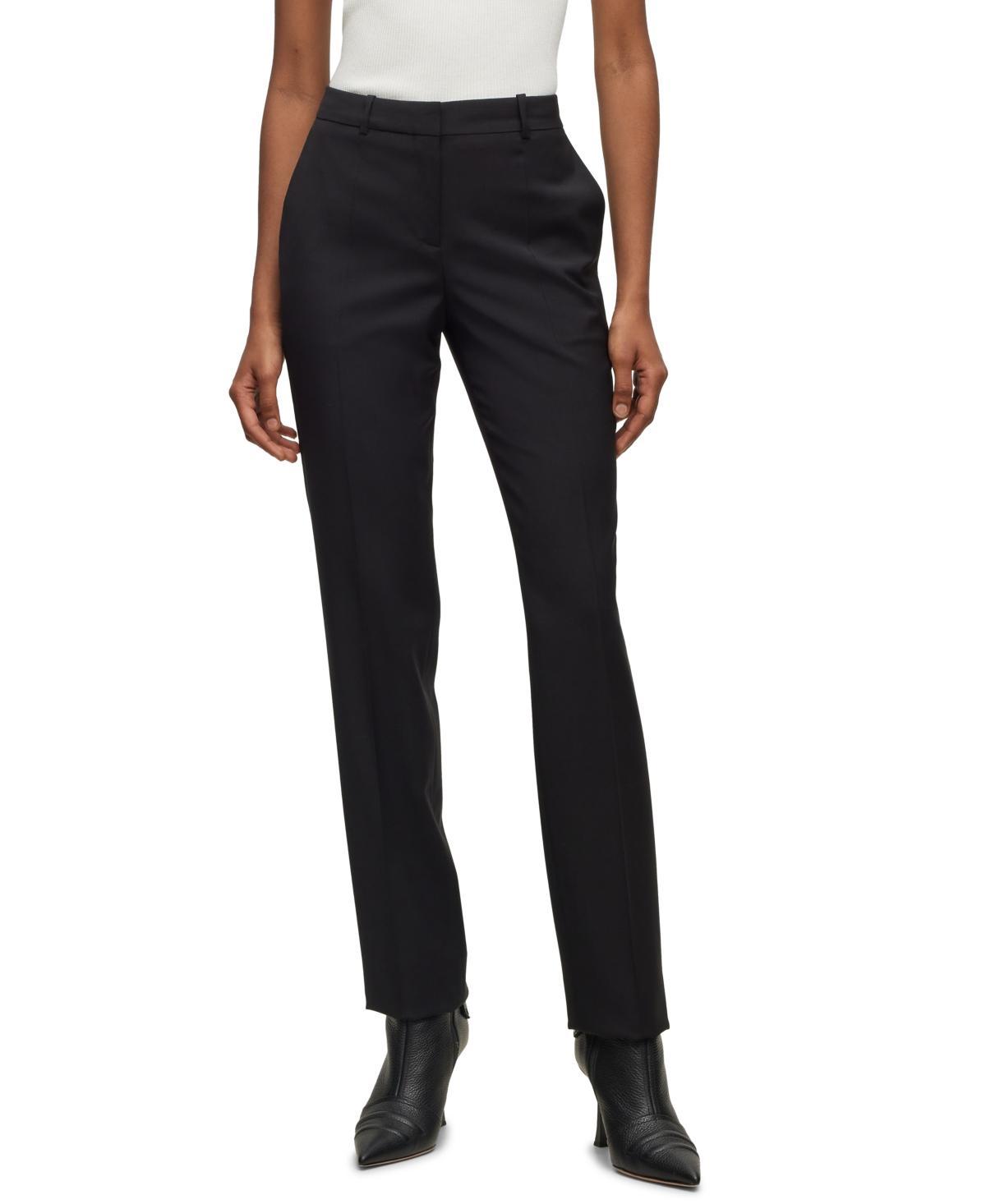 Womens Regular-Fit Trousers in Wool Product Image