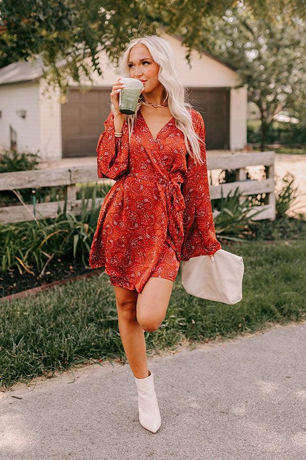 London Landscape Floral Wrap Dress Product Image