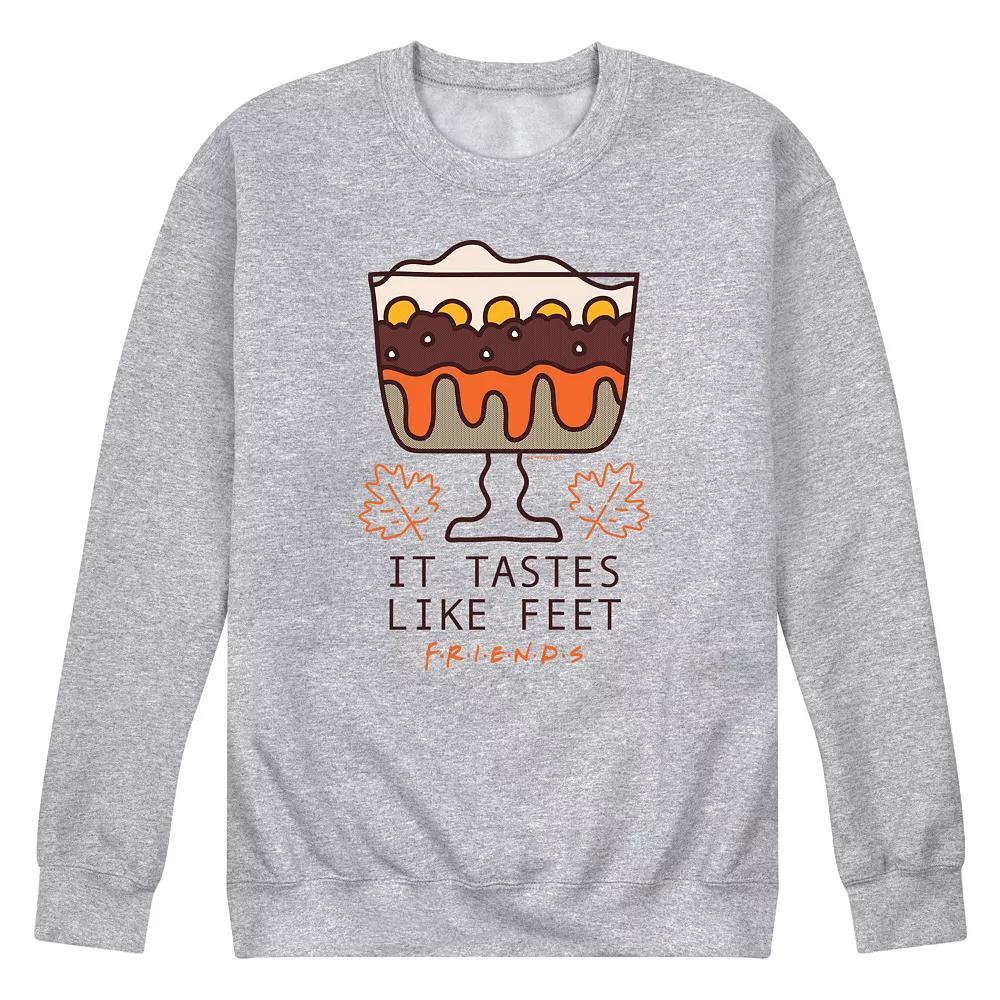 Mens Friends It Tastes Like Feet Fleece Sweatshirt Grey Gray Product Image