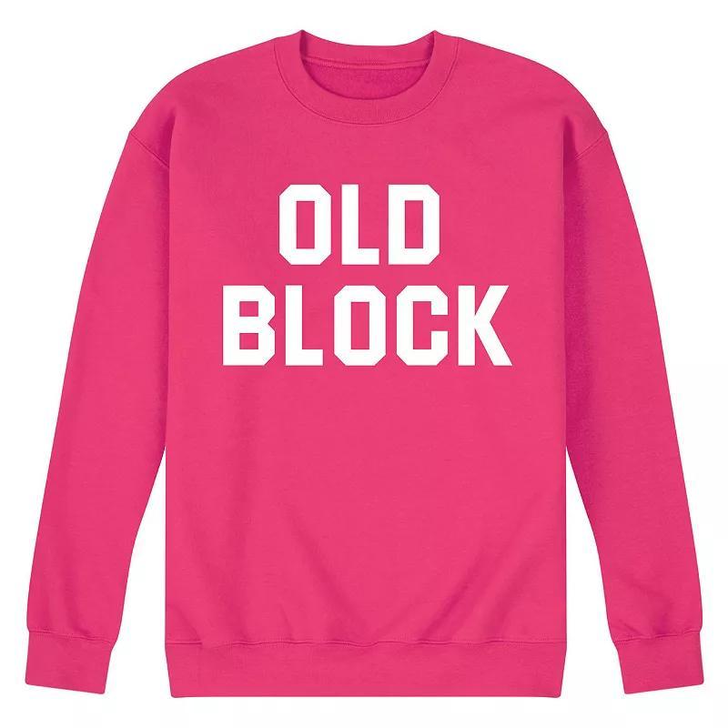 Mens Old Block Fleece Sweatshirt Pink Product Image