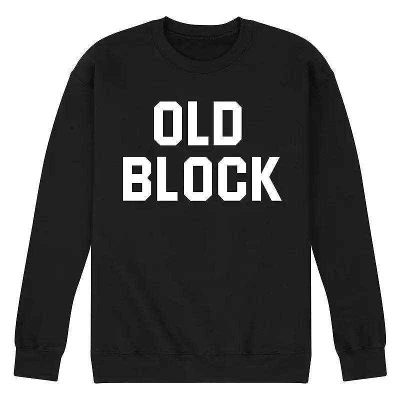 Mens Old Block Fleece Sweatshirt Pink Product Image