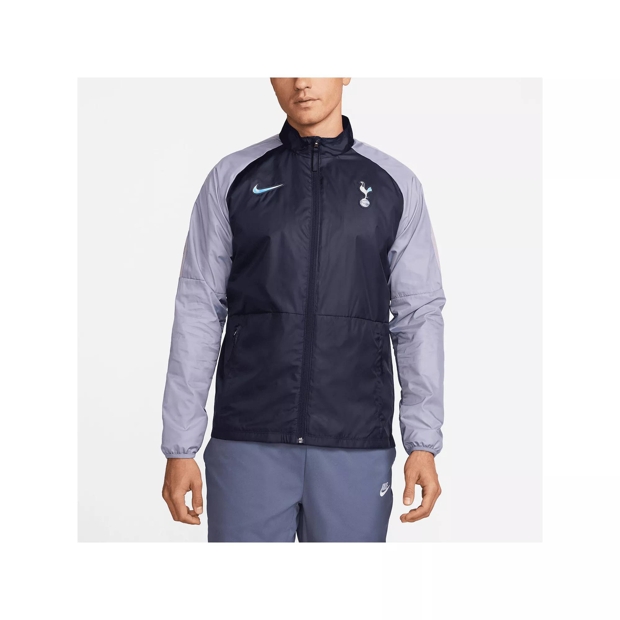 Men's Nike Navy Tottenham Hotspur Academy AWF Raglan Full-Zip Jacket, Size: Small, Tot Blue Product Image