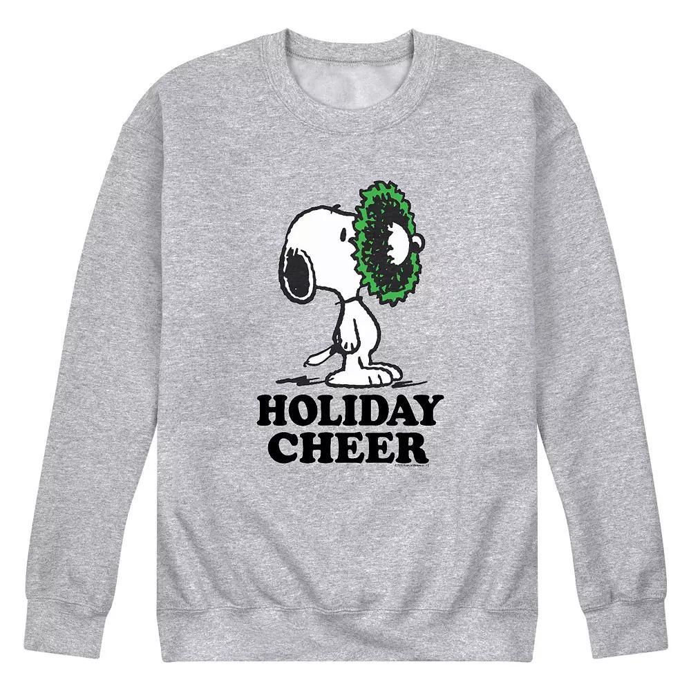 Men's Peanuts Holiday Cheer Sweatshirt, Size: Small, Athletic Grey Product Image