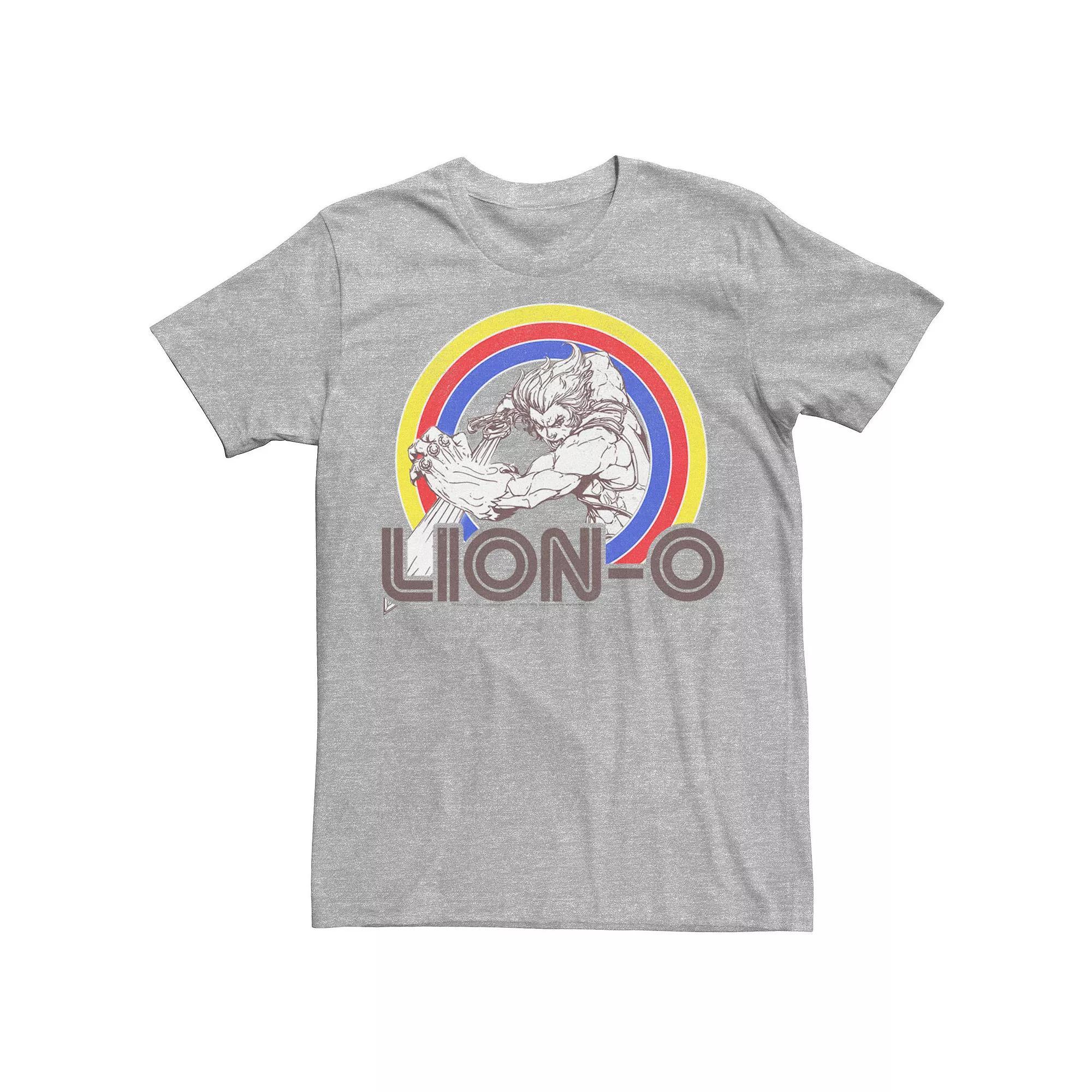 Men's ThunderCats Lion-O Retro Rainbow Tee, Size: Medium, Athletic Grey Product Image