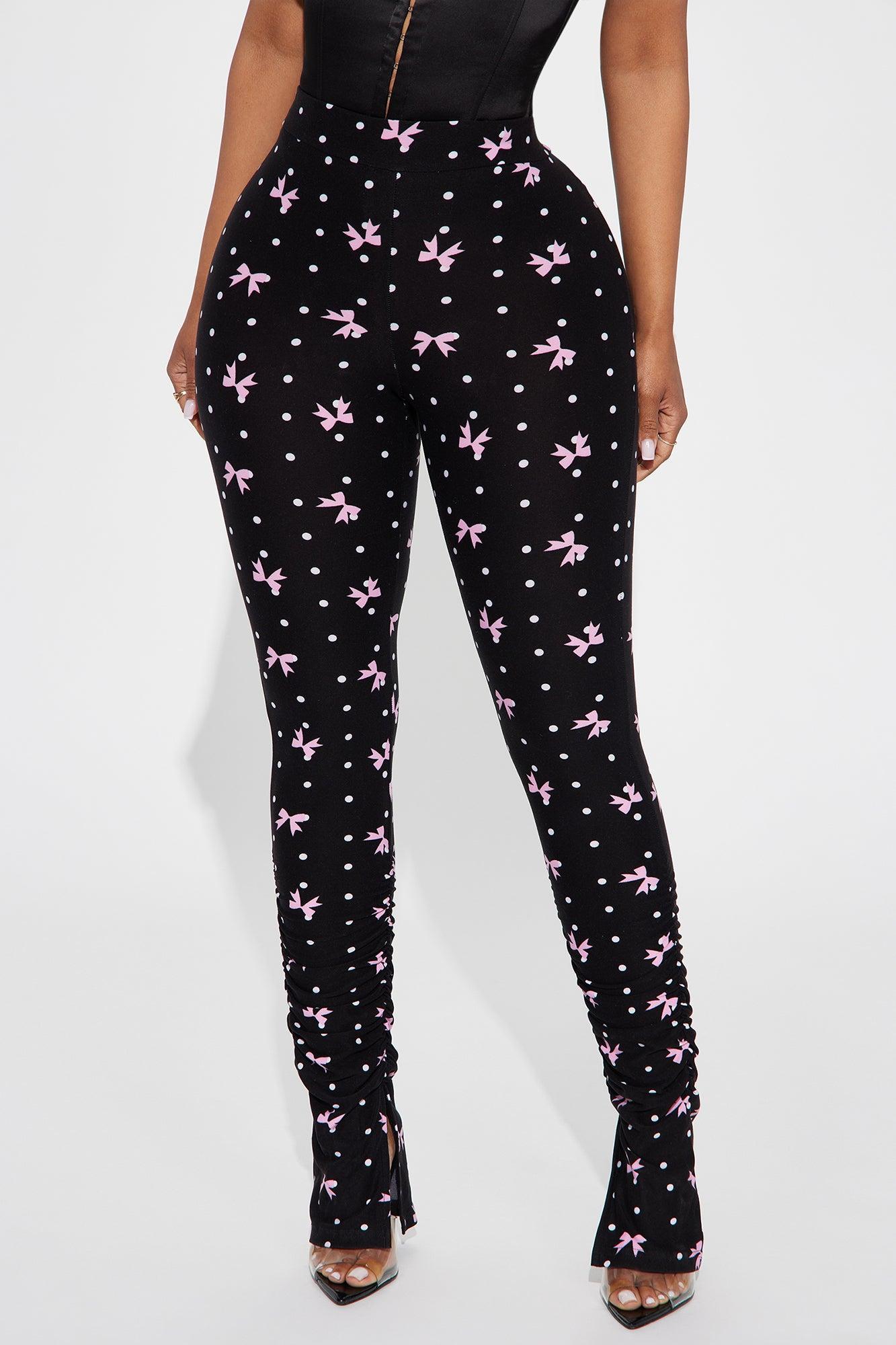 Bree Marie Polka Dot Stacked Legging - Black/combo Product Image