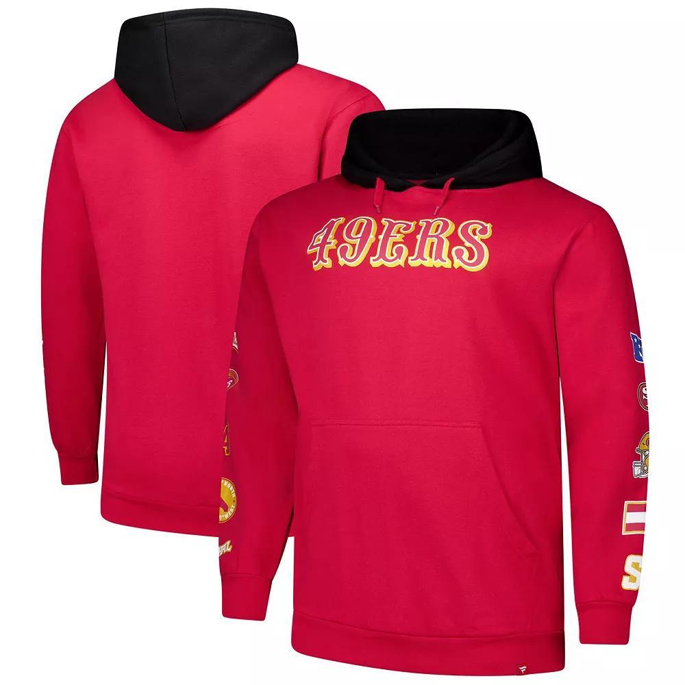 Men's Fanatics Scarlet San Francisco 49ers Patched Out Pullover Hoodie, Size: 2XB, Red Product Image