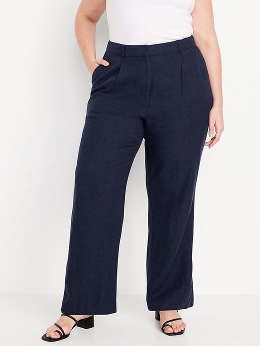 Extra High-Waisted Taylor Wide-Leg Trouser Pants Product Image
