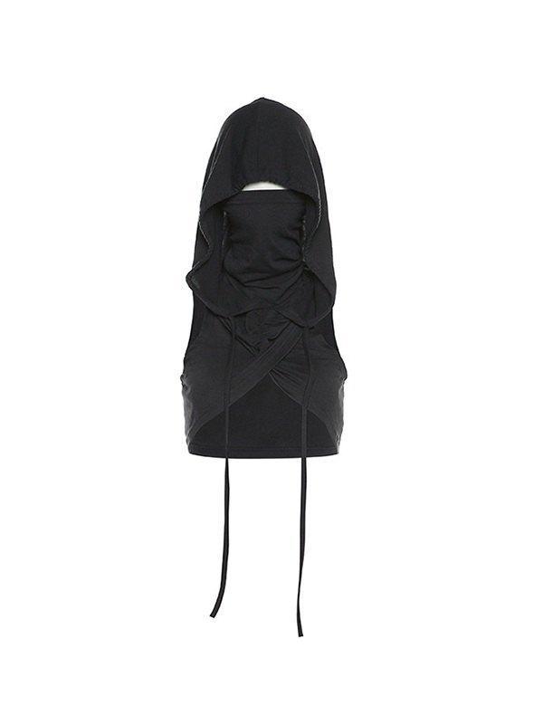 Bandana Design Hooded Cropped Tank Top Product Image