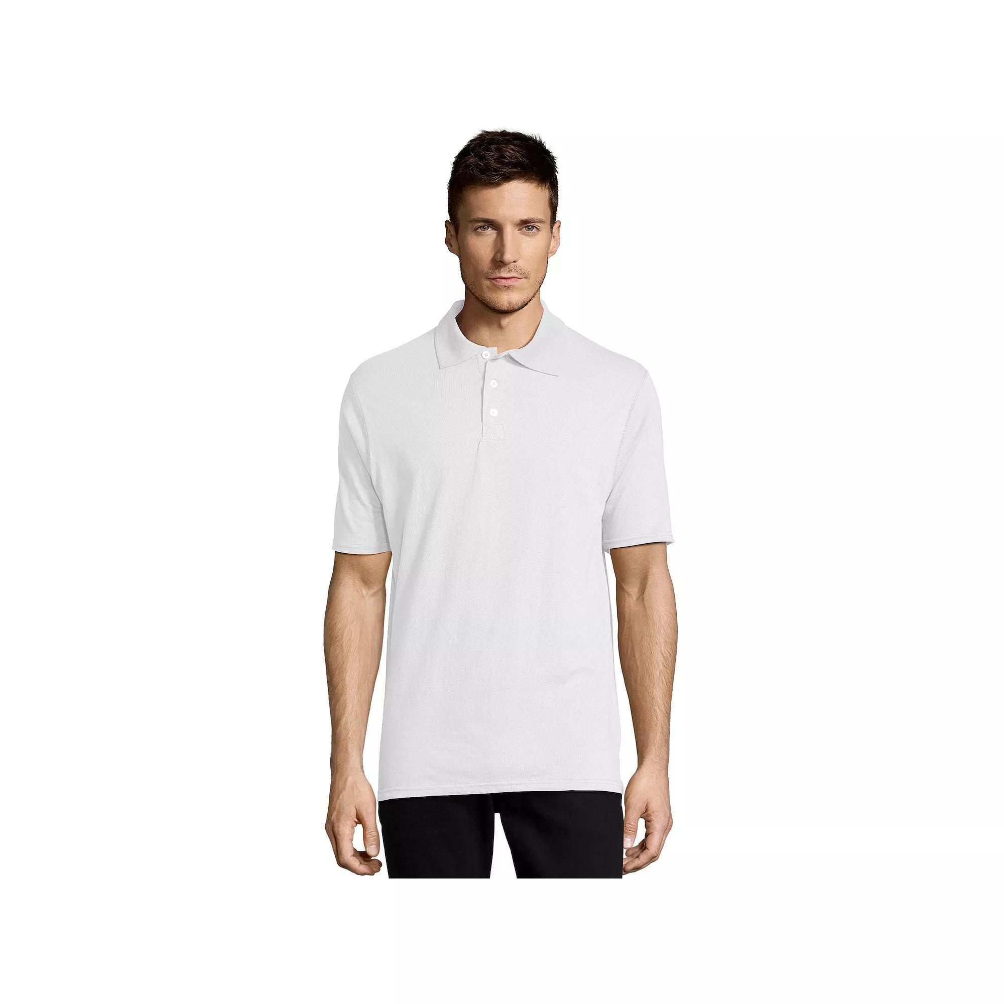 Mens Hanes X-temp Jersey Polo Product Image