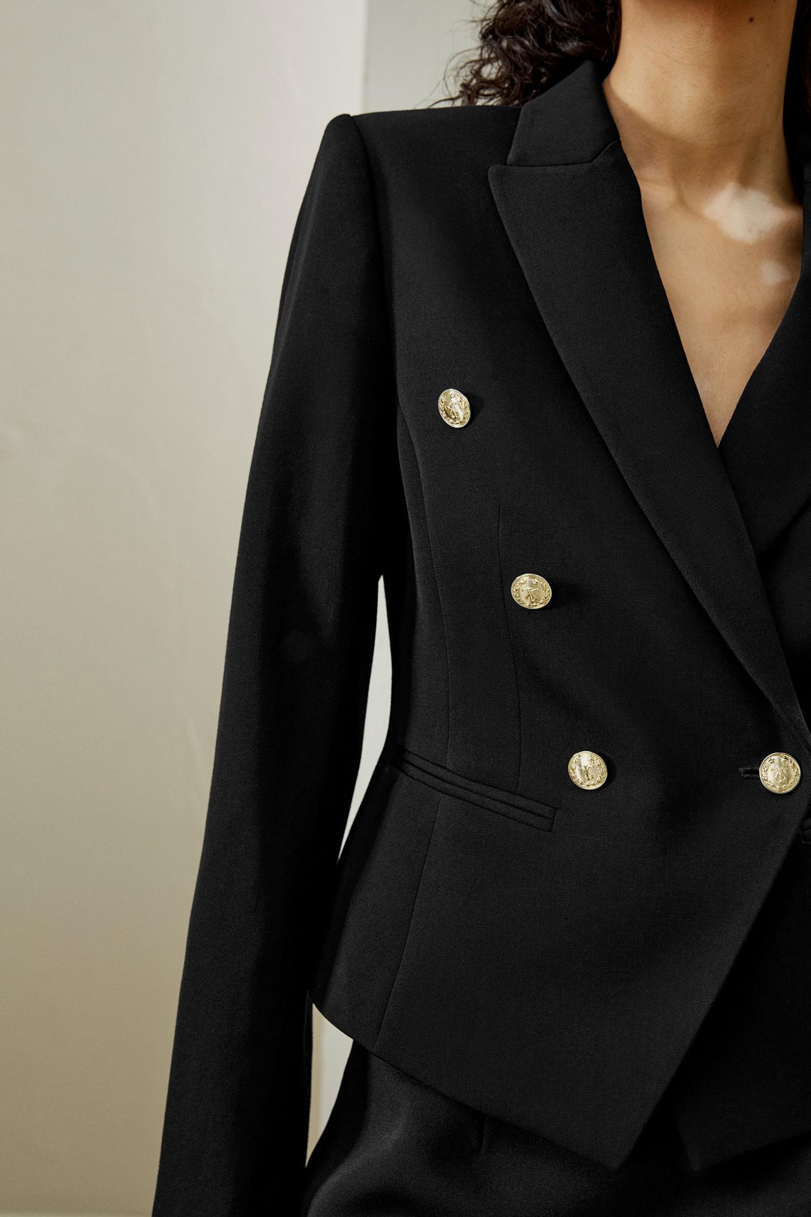 Tailored Double-Breasted Blazer Product Image