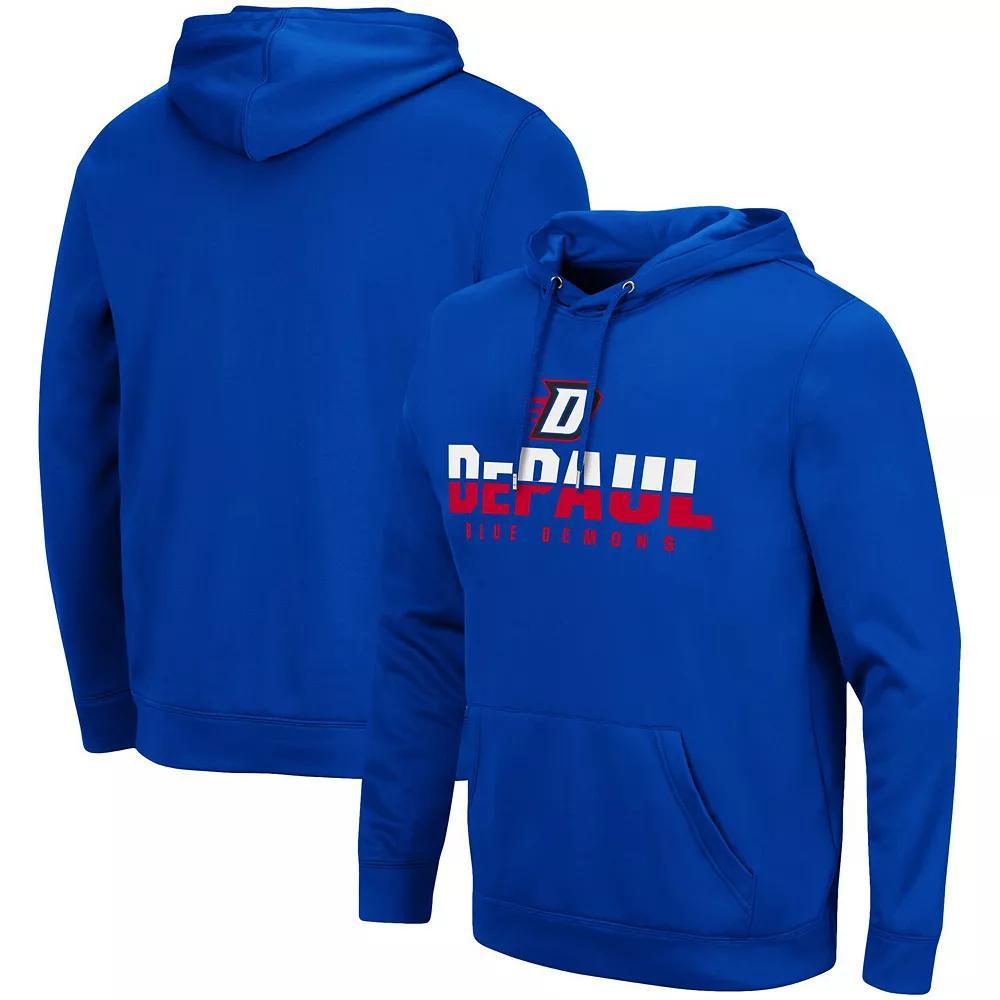 Men's Colosseum Royal DePaul Blue Demons Lantern Pullover Hoodie, Size: Large, Nc2 Blue Product Image