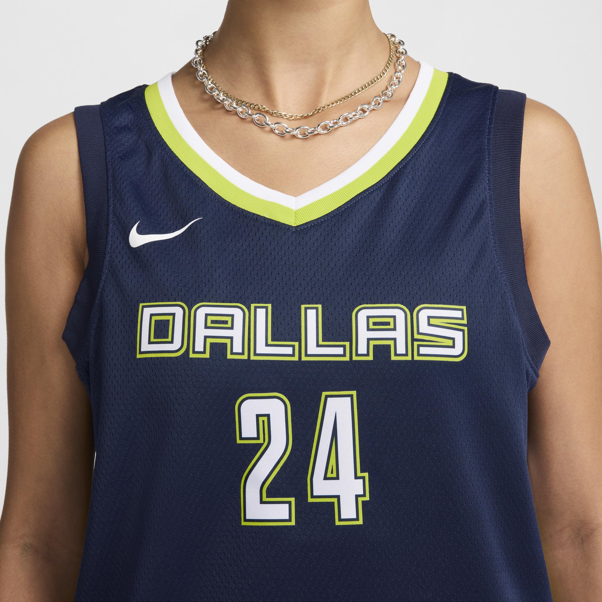 Women's Nike Arike Ogunbowale Navy Dallas Wings 2021 Explorer Edition Victory Player Jersey, Size: Large, Dlw Blue Product Image