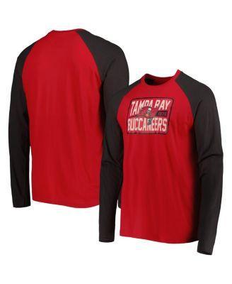 Men's New Era Red Tampa Bay Buccaneers Current Raglan Long Sleeve T-Shirt, Size: Large Product Image