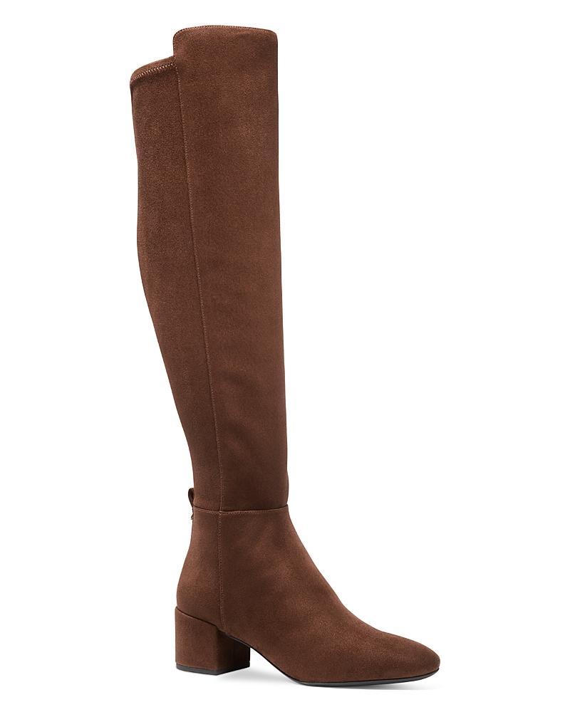 Schutz Womens Maryana Croc-Embossed Block Heel Pointed-Toe Tall Boots Product Image