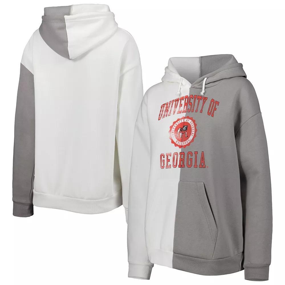 Women's Gameday Couture Gray/White Georgia Bulldogs Split Pullover Hoodie, Size: Large Product Image
