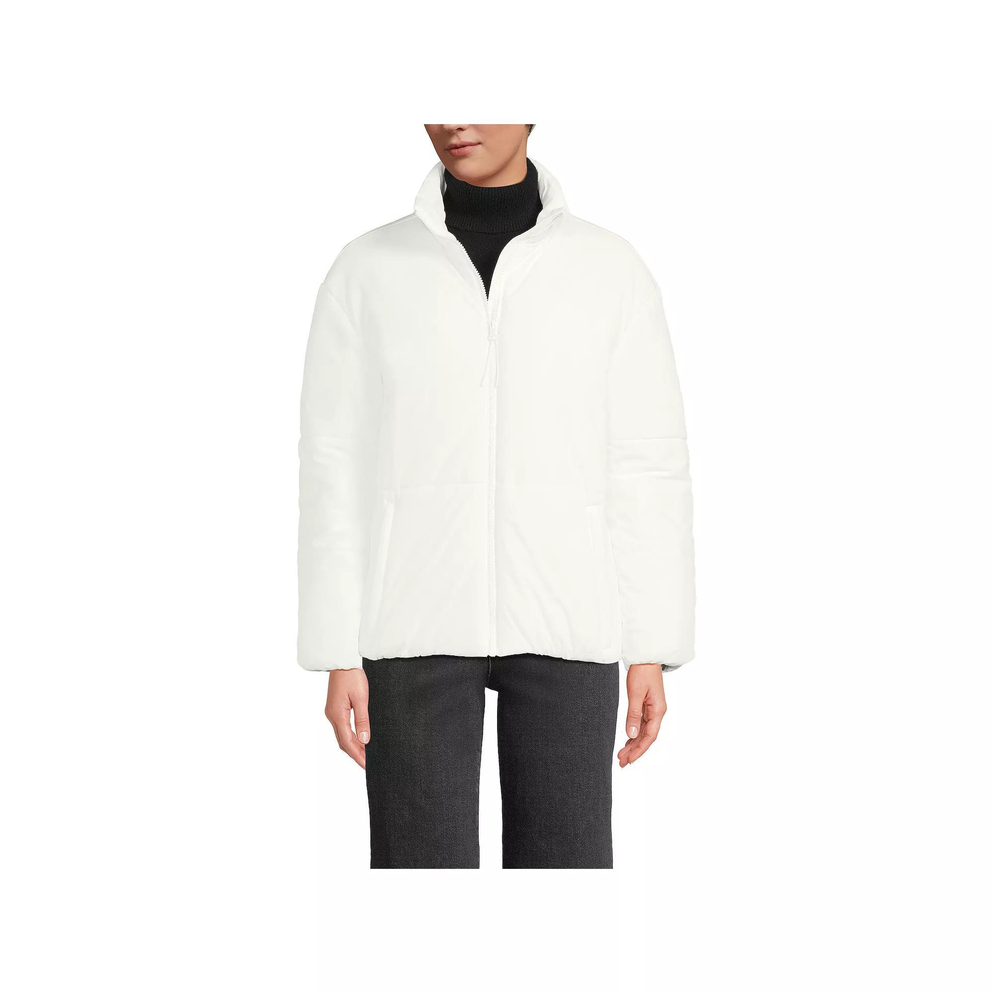 Women's Lands' End Insulated Mockneck Commuter Jacket, Size: XS, Soft Purple Product Image