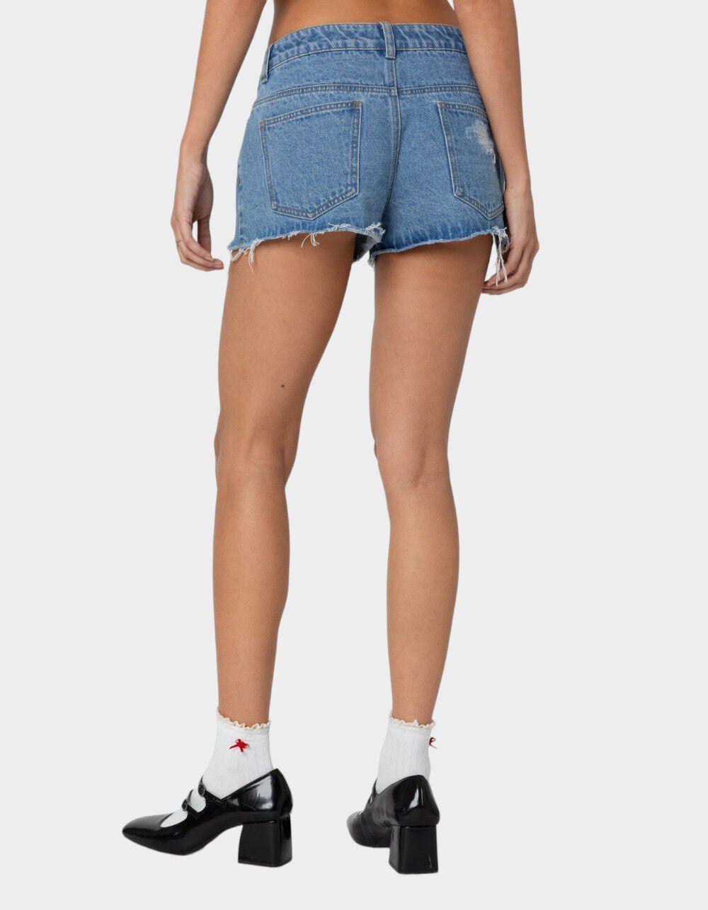 EDIKTED Fern Mid Rise Denim Shorts Product Image