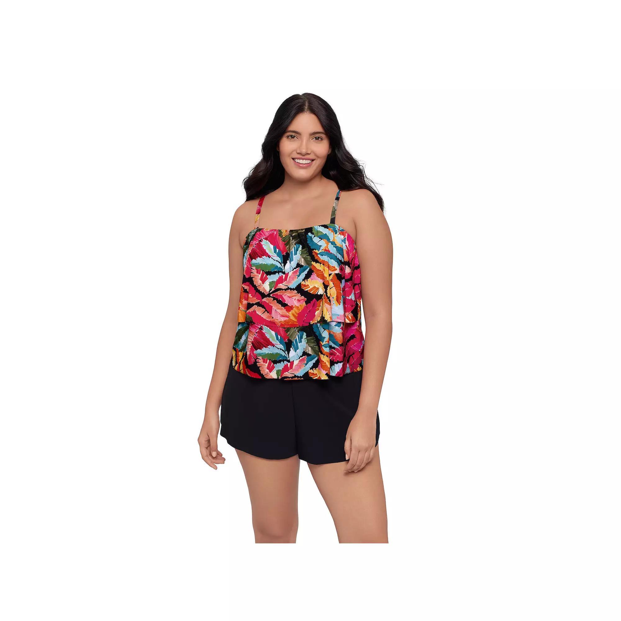 Women's Trimshaper Roxy Romper Swimsuit, Size: 18, Jungle Product Image
