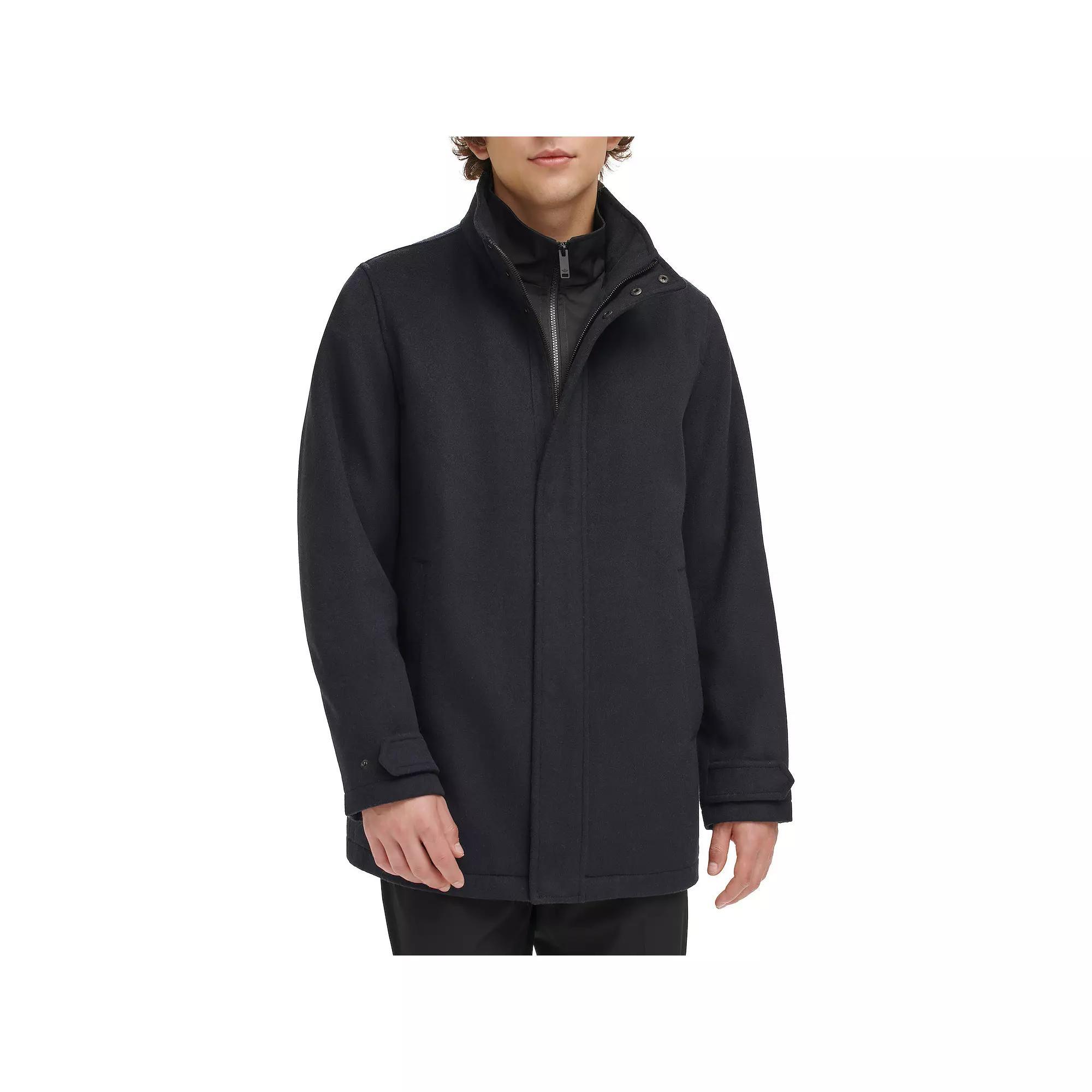 Men's Dockers® Wool Blend Walking Coat with Quilted Bib, Size: XL, Light Gray Product Image
