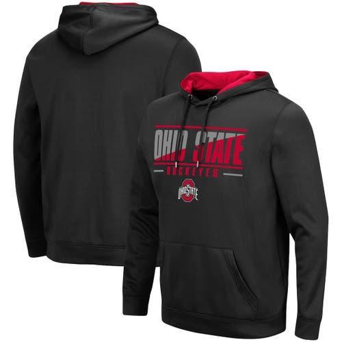 Mens Colosseum Ohio State Buckeyes Slash Stack 2.0 Pullover Hoodie Product Image