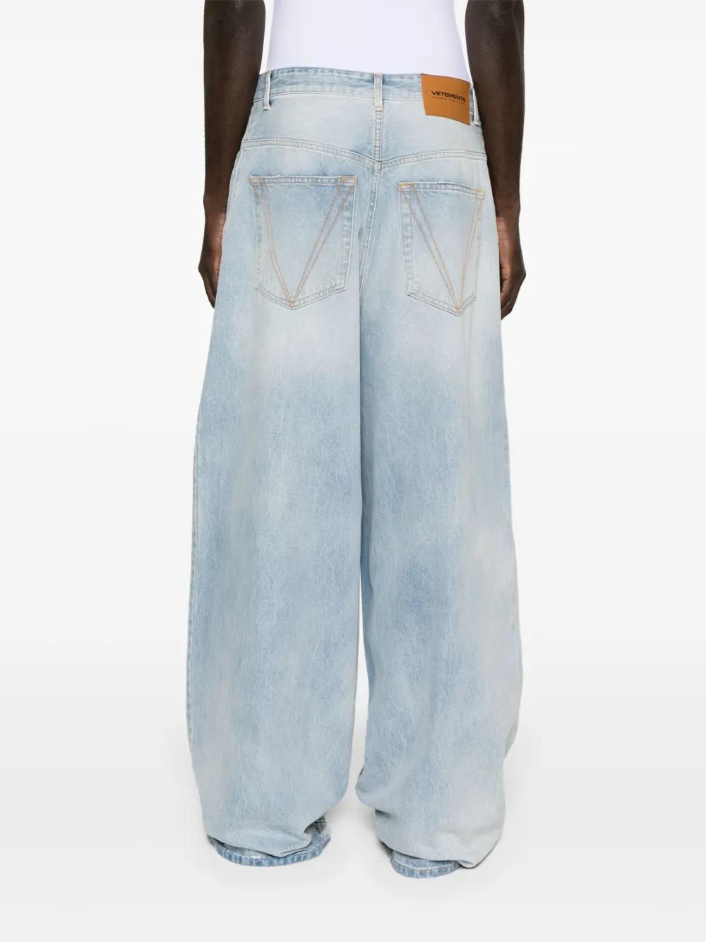 Destroyed wide-leg jeans Product Image