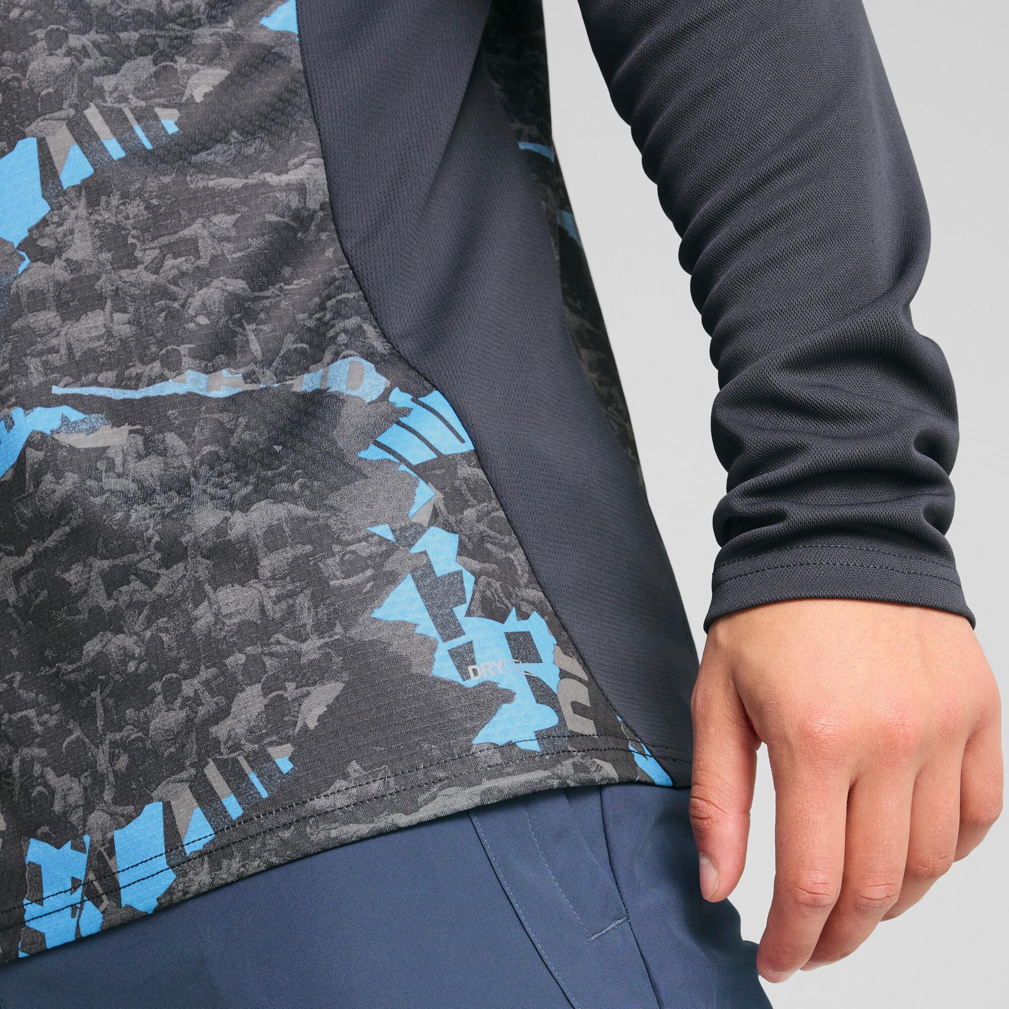PUMA Manchester City Pre-Match Men's Quarter-Zip Top in Grey Product Image