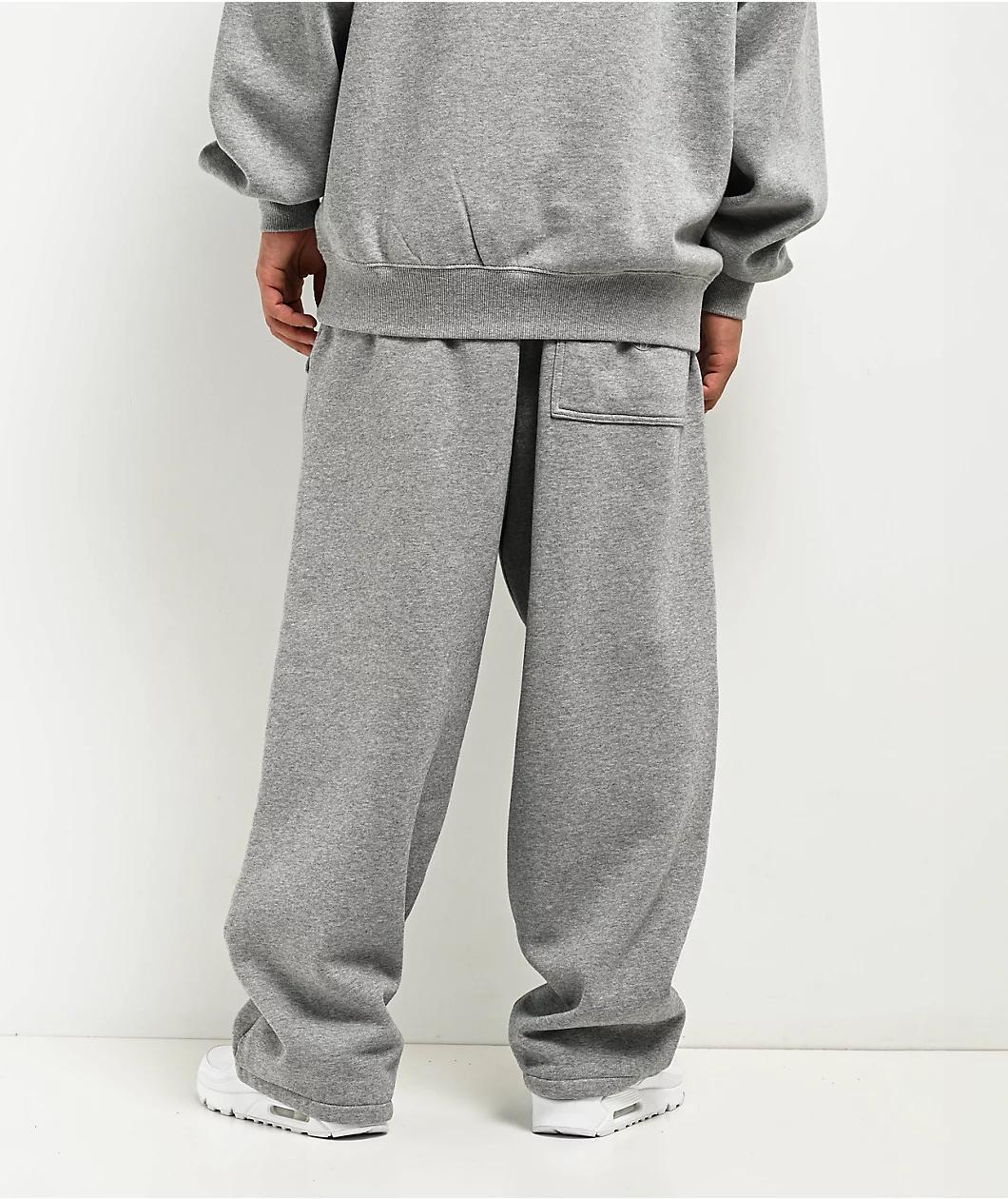 Ninth Hall Fundamentals Logo Grey Oversized Open Hem Sweatpants Product Image