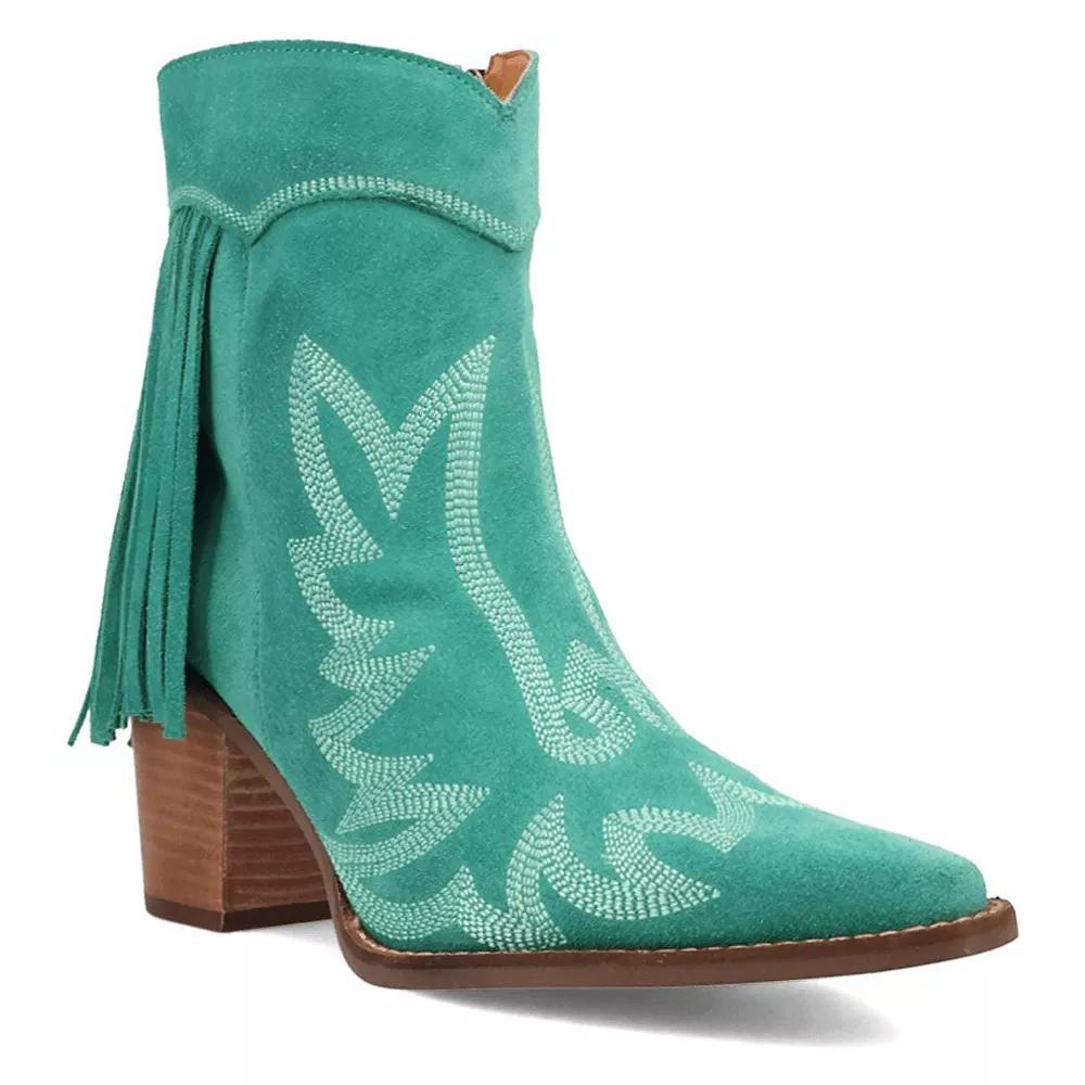 Dingo Wild Sage Women's Suede Ankle Boots, Size: 8, Green Product Image
