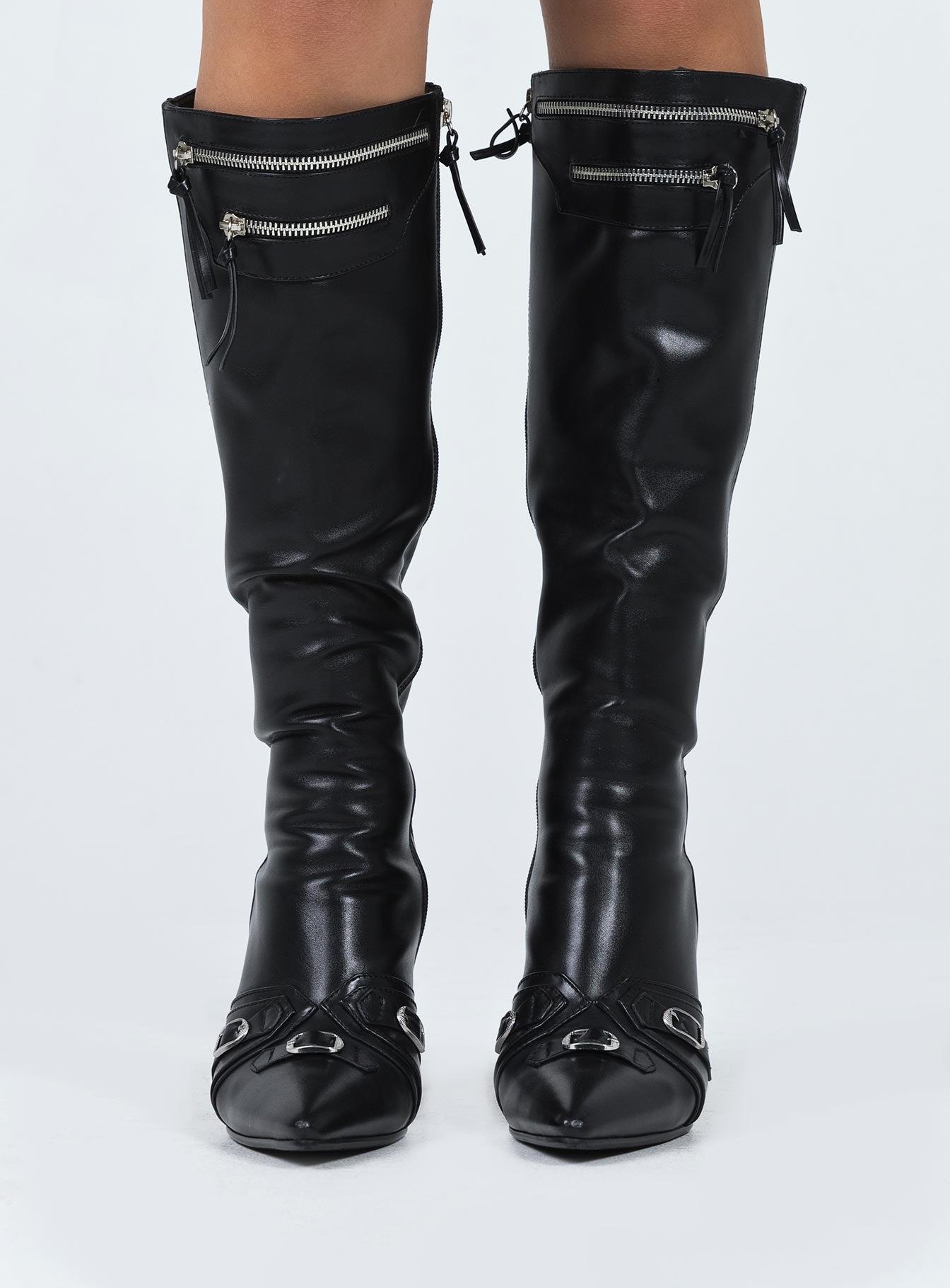 Regal Knee High Boots Black Product Image