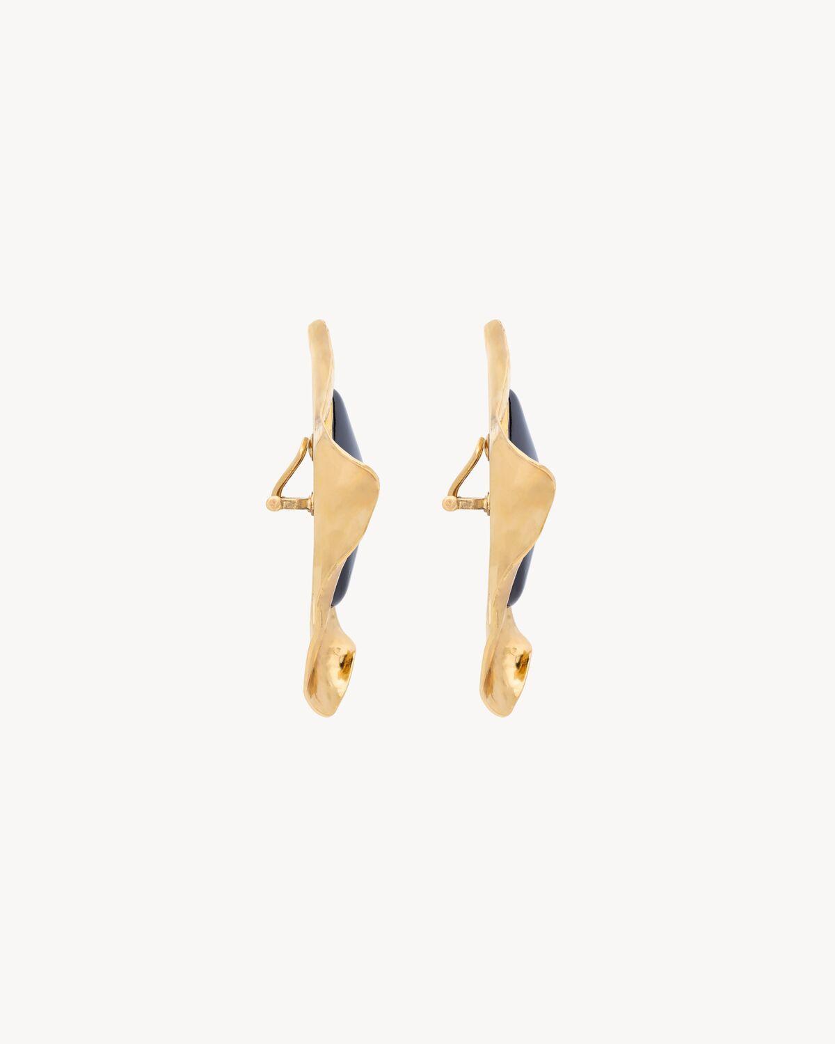 cabochon earrings in resin and metal Product Image