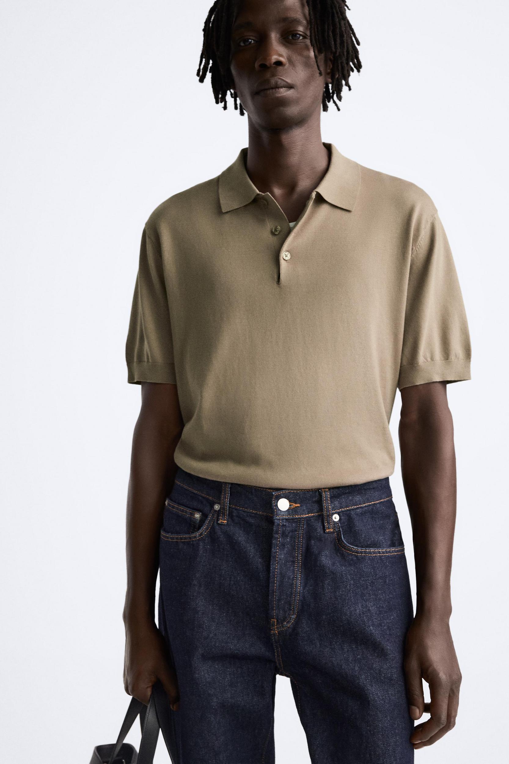 KNIT COTTON - LYOCELL POLO SHIRT Product Image