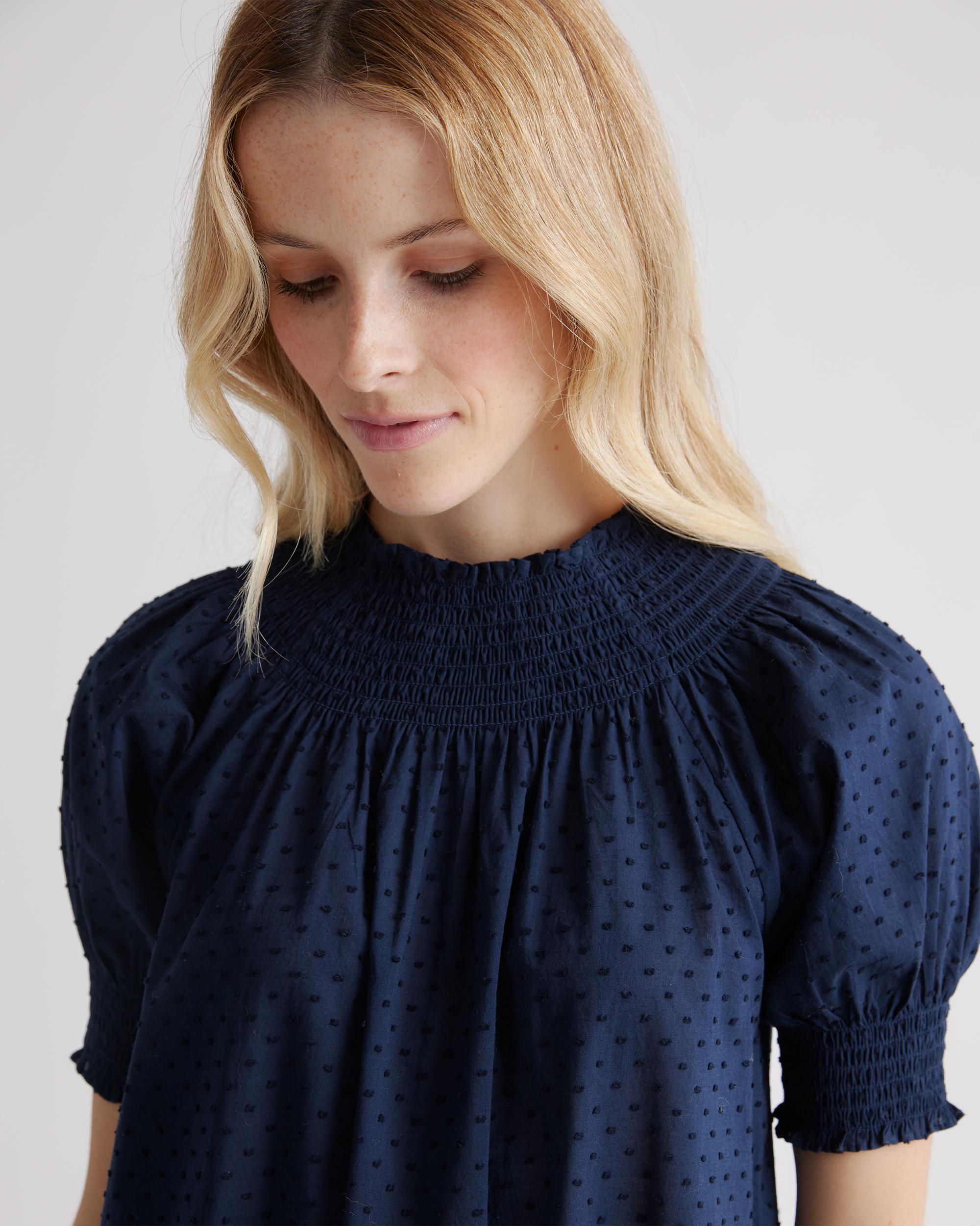 Quince | Women's Swiss Dot Midi Dress Cotton Product Image