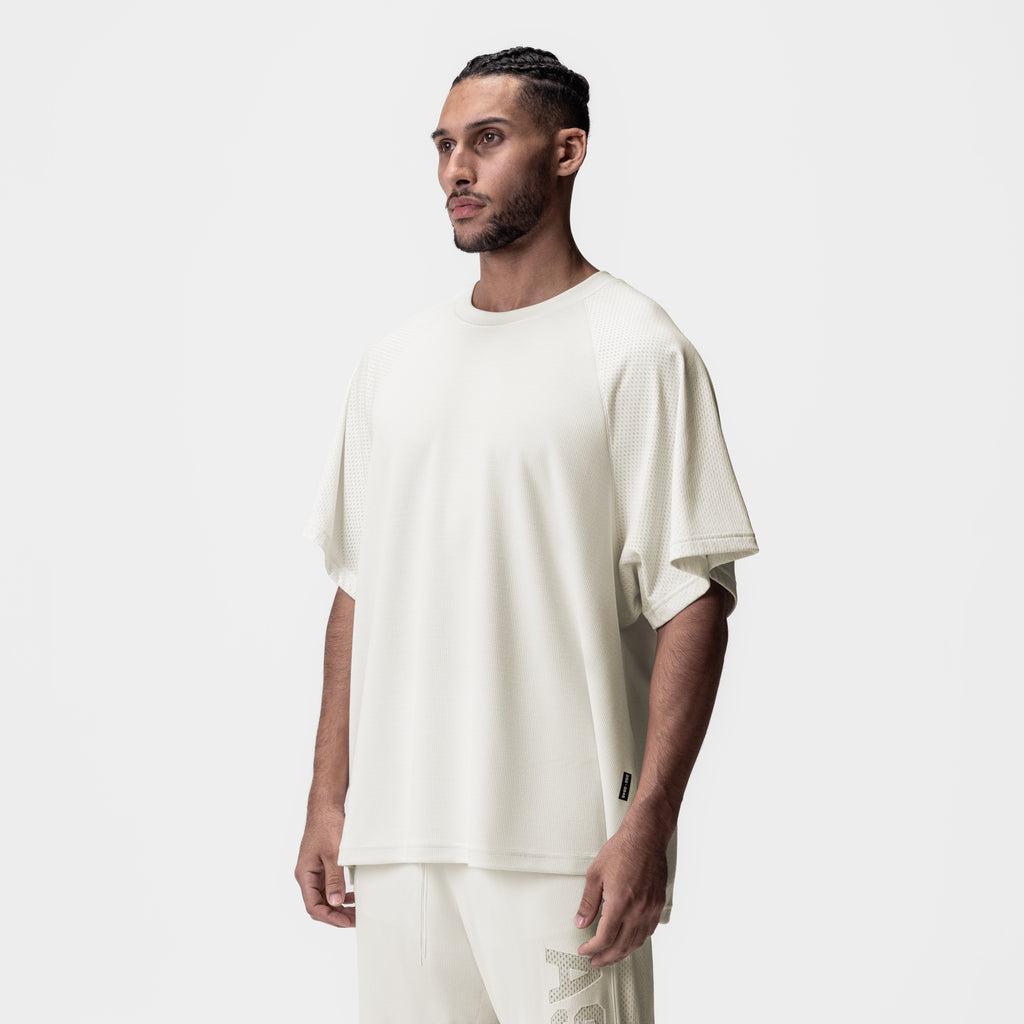 0946. Waffle Knit Oversized Tee - Cream Product Image