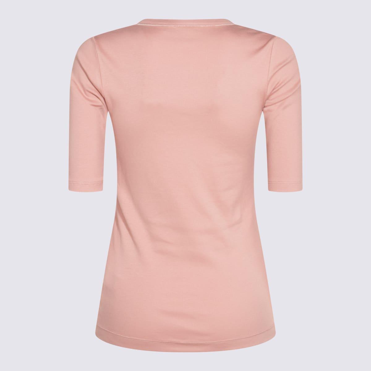 FABIANA FILIPPI Pink Cotton T-shirt In Fard Product Image