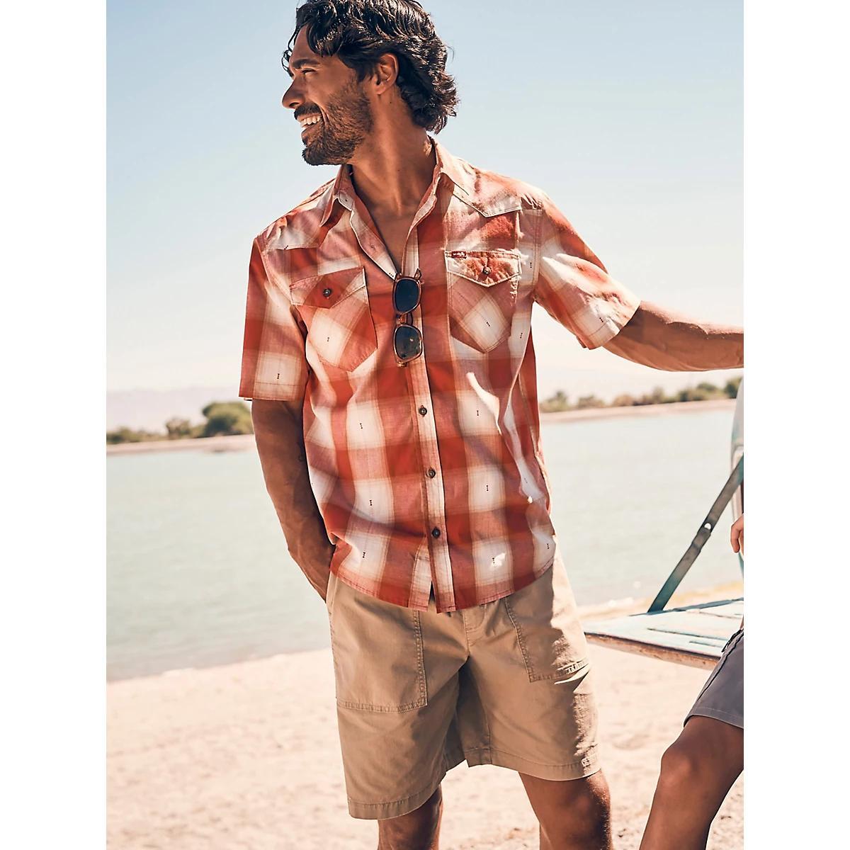 Men's Print Camp Shirt in Cinnamon Stick Product Image