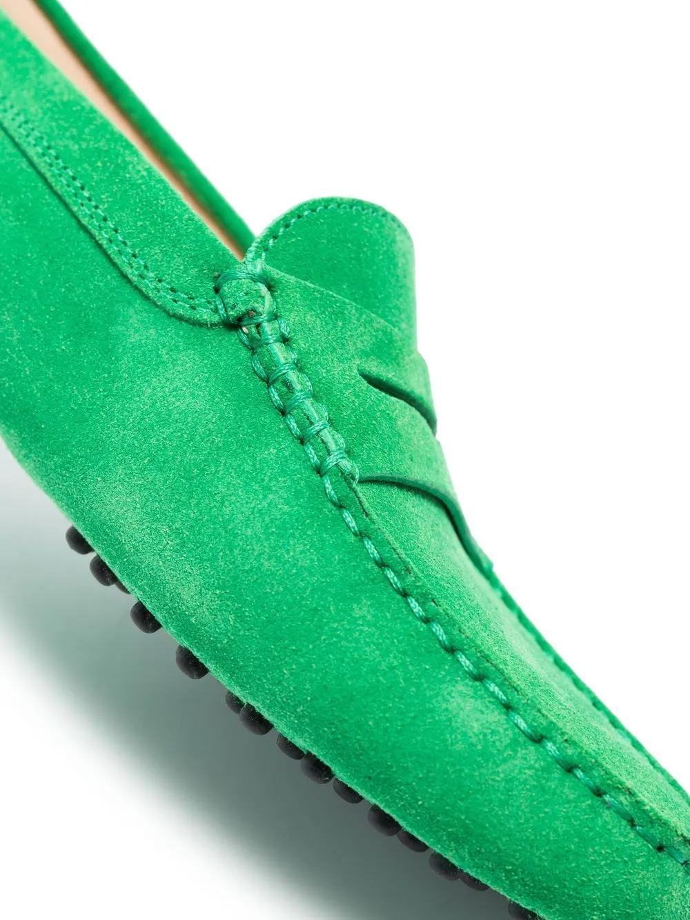 TOD'S Almond Toe Loafers In Grün Product Image