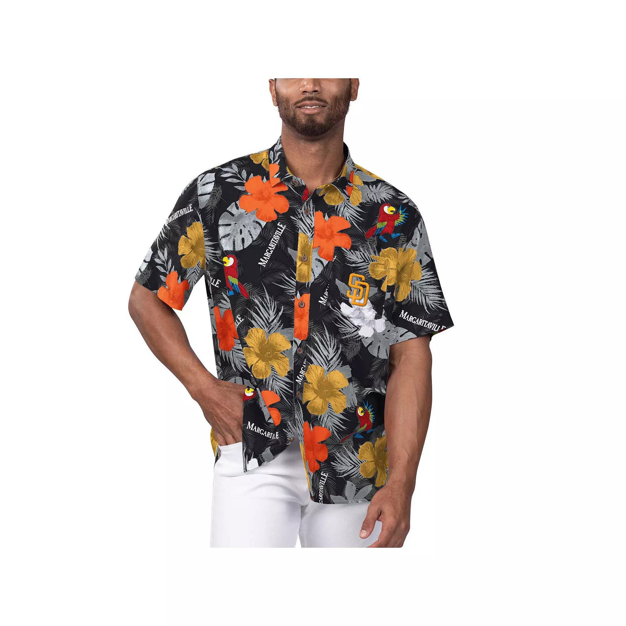 Mens Margaritaville San Diego Padres Island Life Floral Party Button-Up Shirt Product Image