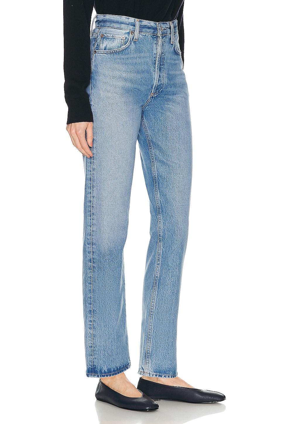 AGOLDE 90's Pinch Waist Straight in Blue. - size 26 (also in 23, 24, 25, 27, 28, 29, 30, 31, 32, 33, 34) Product Image